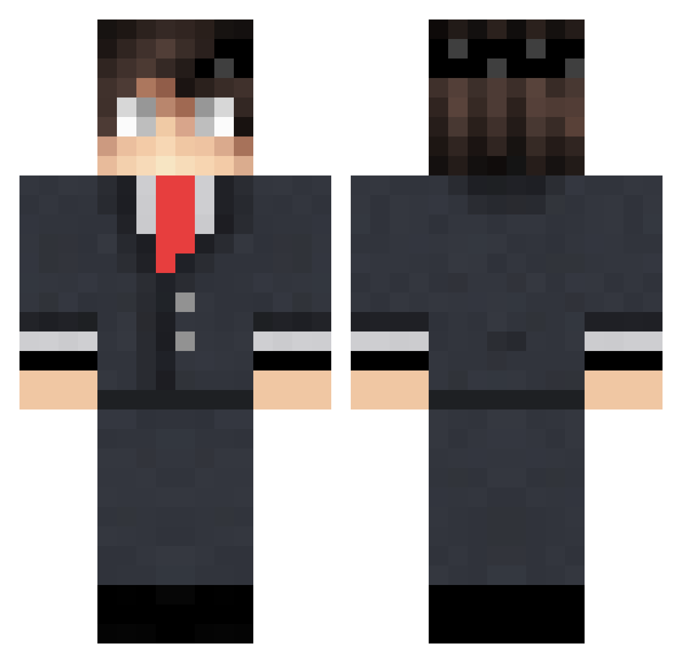 yankeeboy107 Minecraft skin, front and back view
