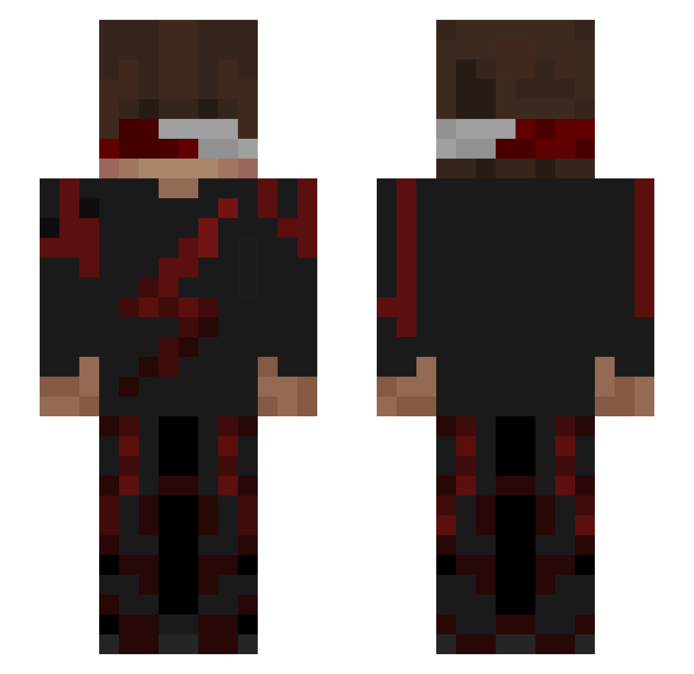 falqz_ Minecraft skin, front and back view