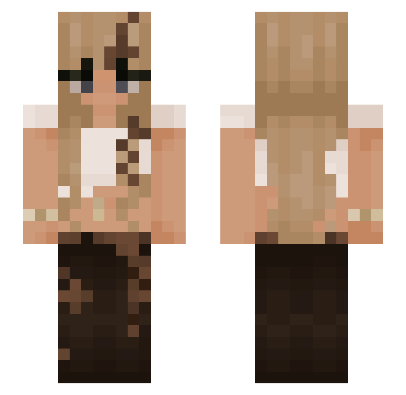 Yhipe Minecraft skin, front and back view