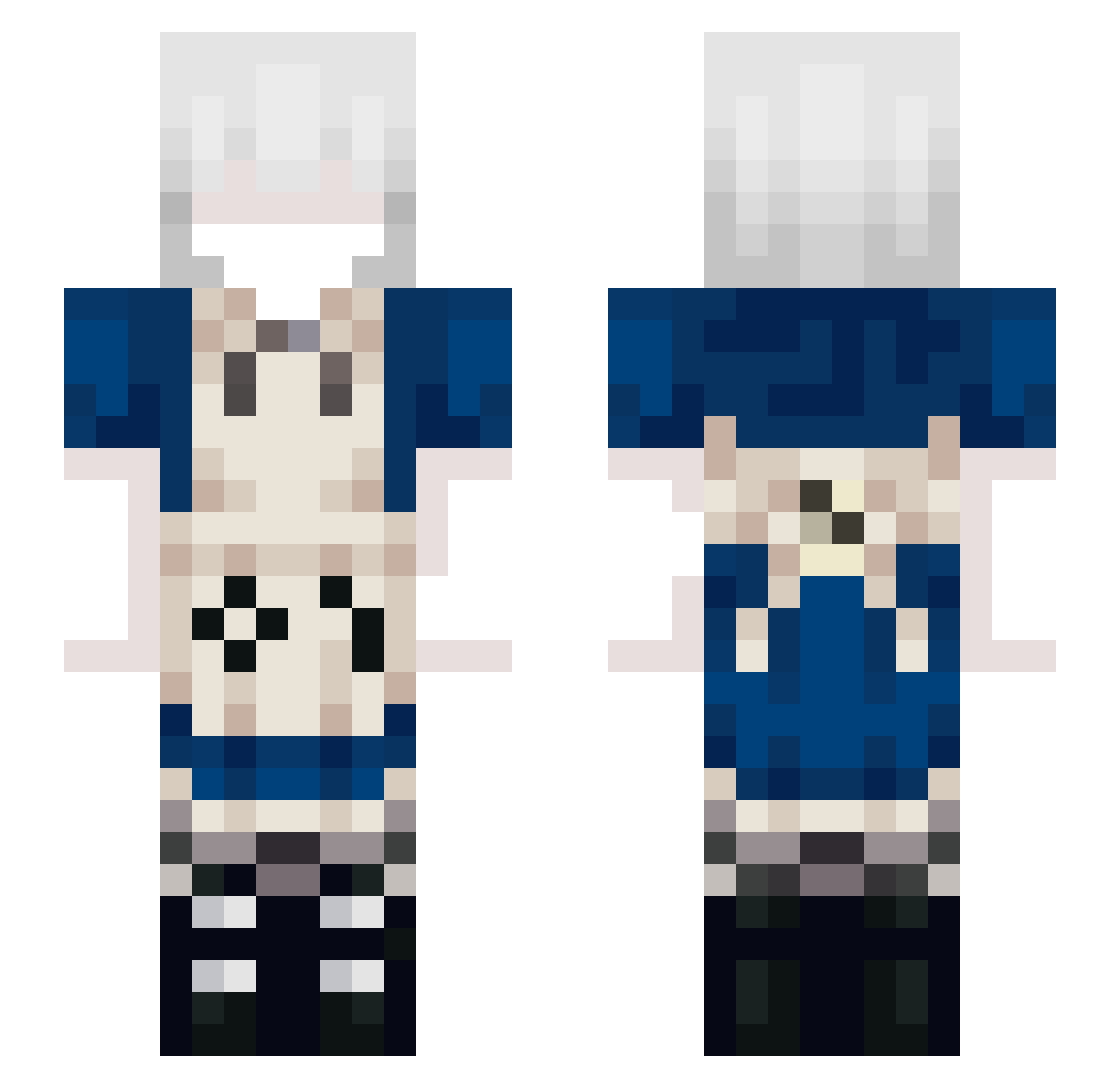 9lya Minecraft skin, front and back view