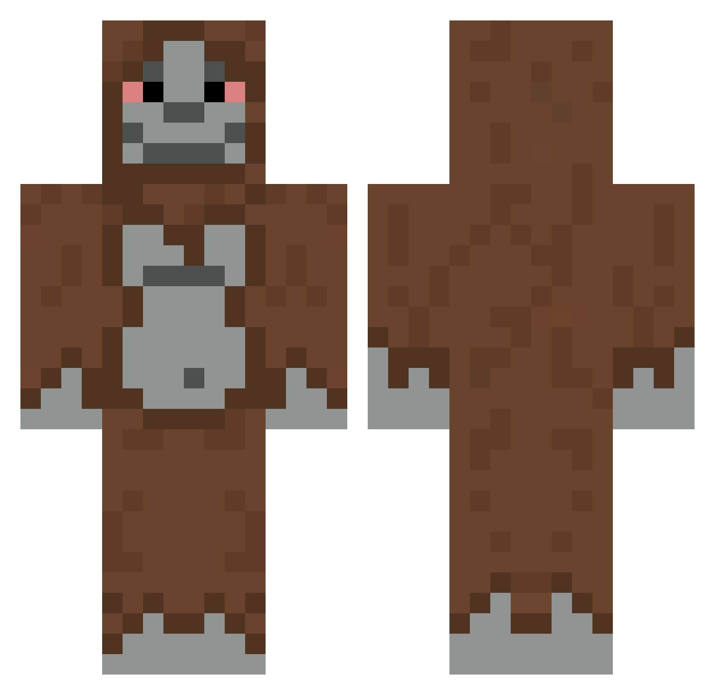 Caesar_1st Minecraft skin, front and back view