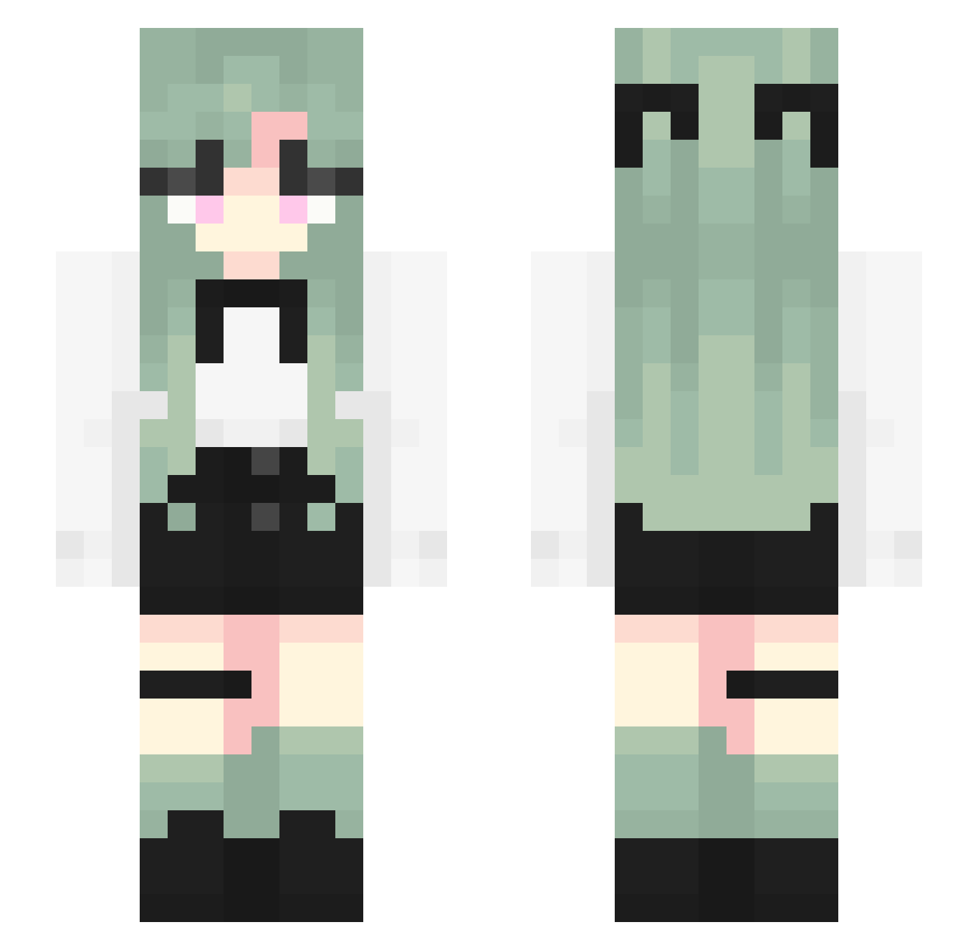 Year1216 Minecraft skin, front and back view