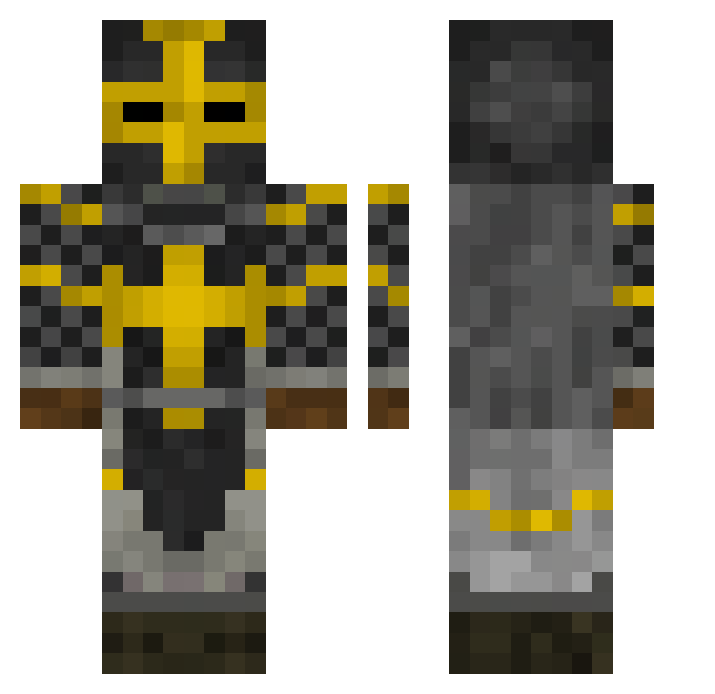 tholie Minecraft skin, front and back view