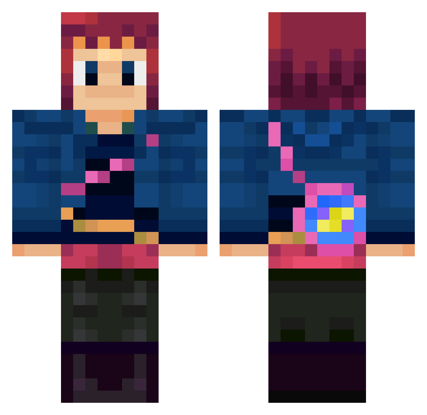 Galgamethi Minecraft skin, front and back view