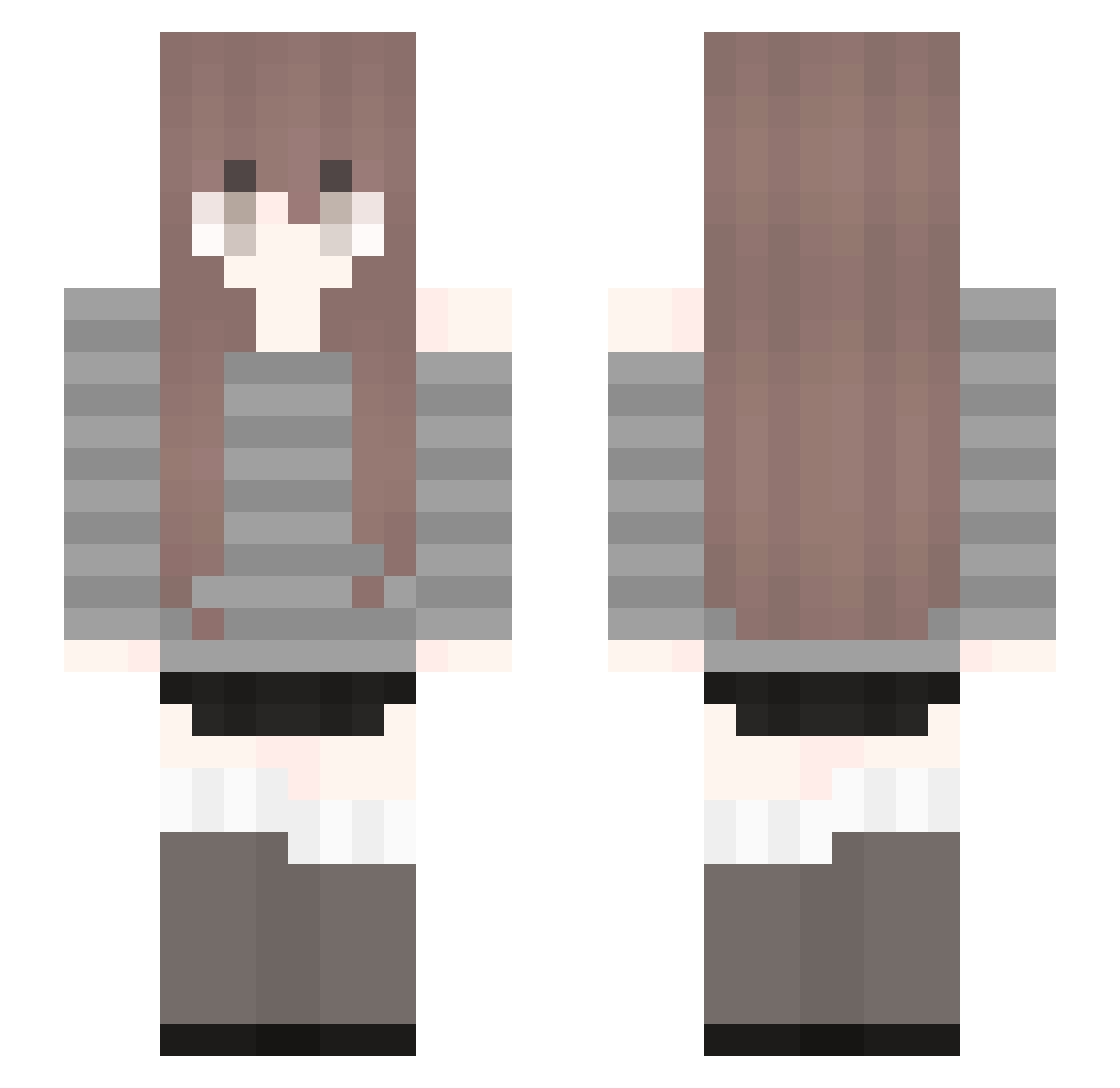 bamgy Minecraft skin, front and back view