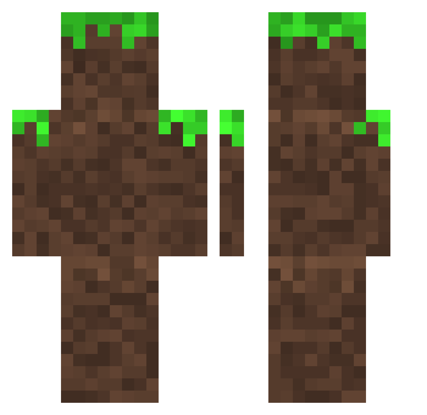 spyglasses Minecraft skin, front and back view