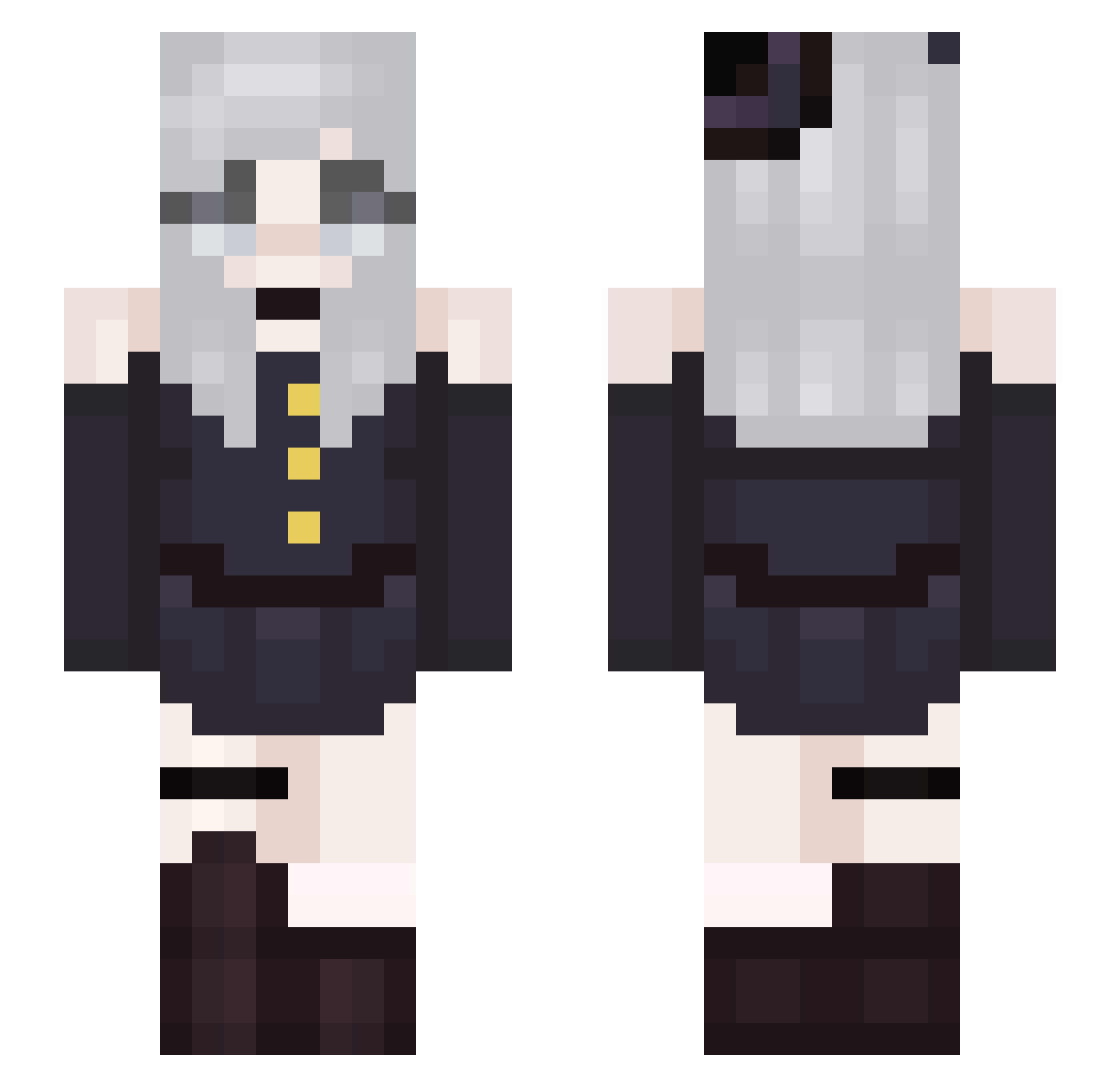 SourEddie Minecraft skin, front and back view