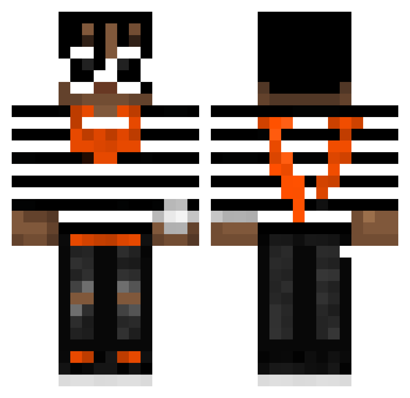 SzymekMefedron_ Minecraft skin, front and back view