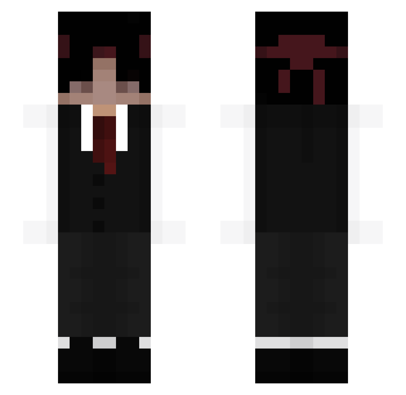 Vorskyn Minecraft skin, front and back view