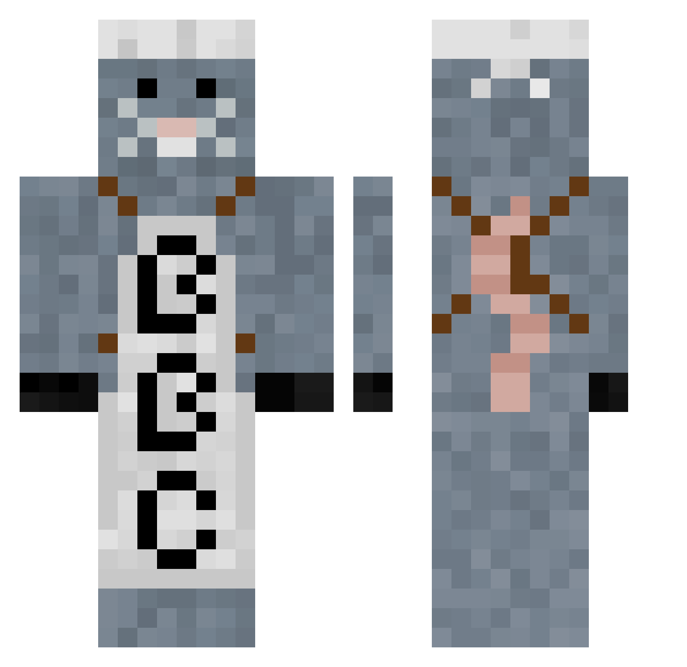 callmerob Minecraft skin, front and back view