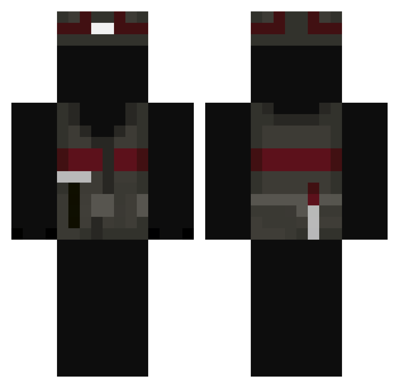 QSMP_NPC19 Minecraft skin, front and back view