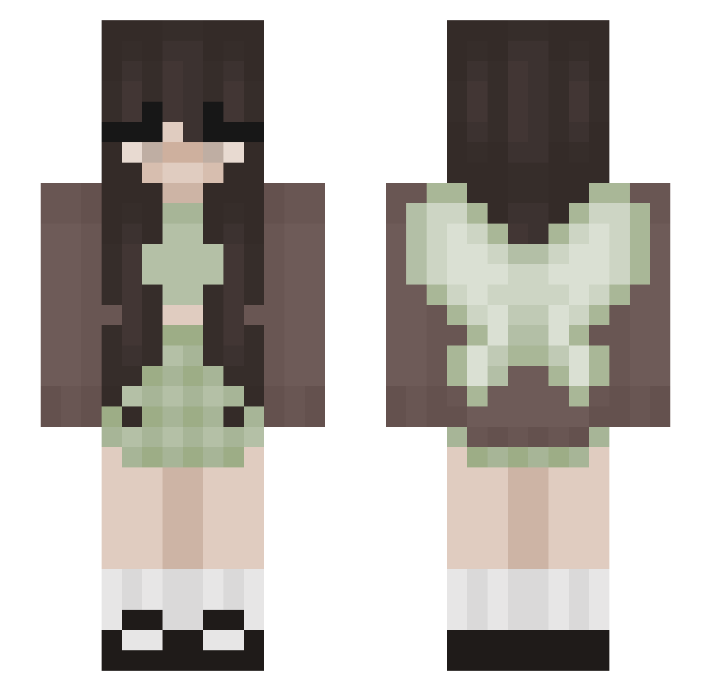 celest1al_ Minecraft skin, front and back view