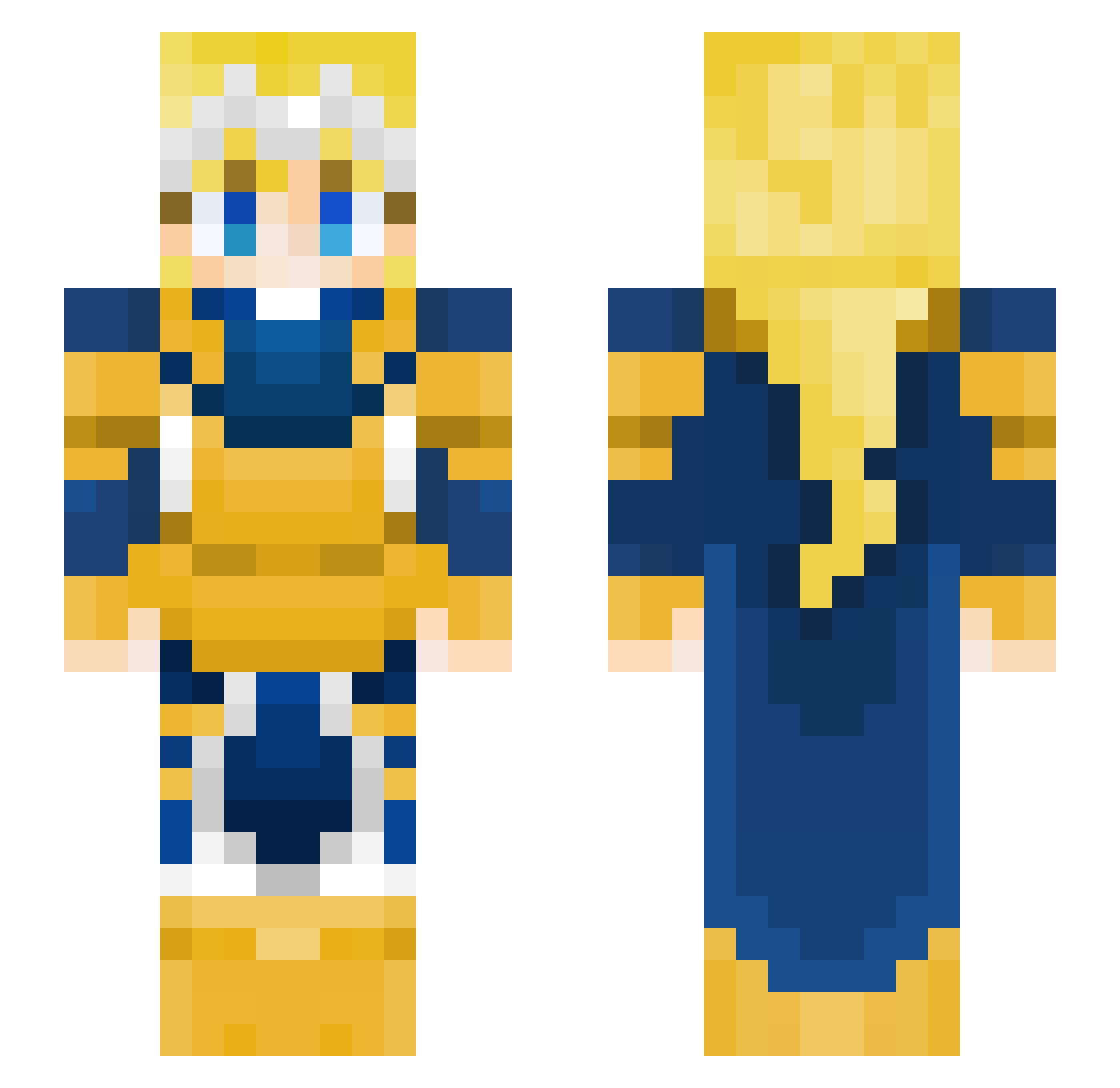 kidshack Minecraft skin, front and back view