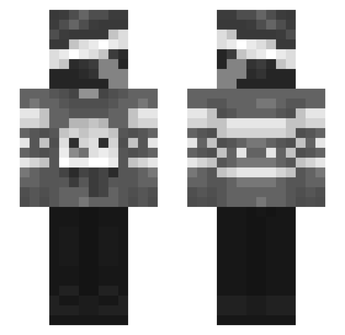 Vojtx11 Minecraft skin, front and back view