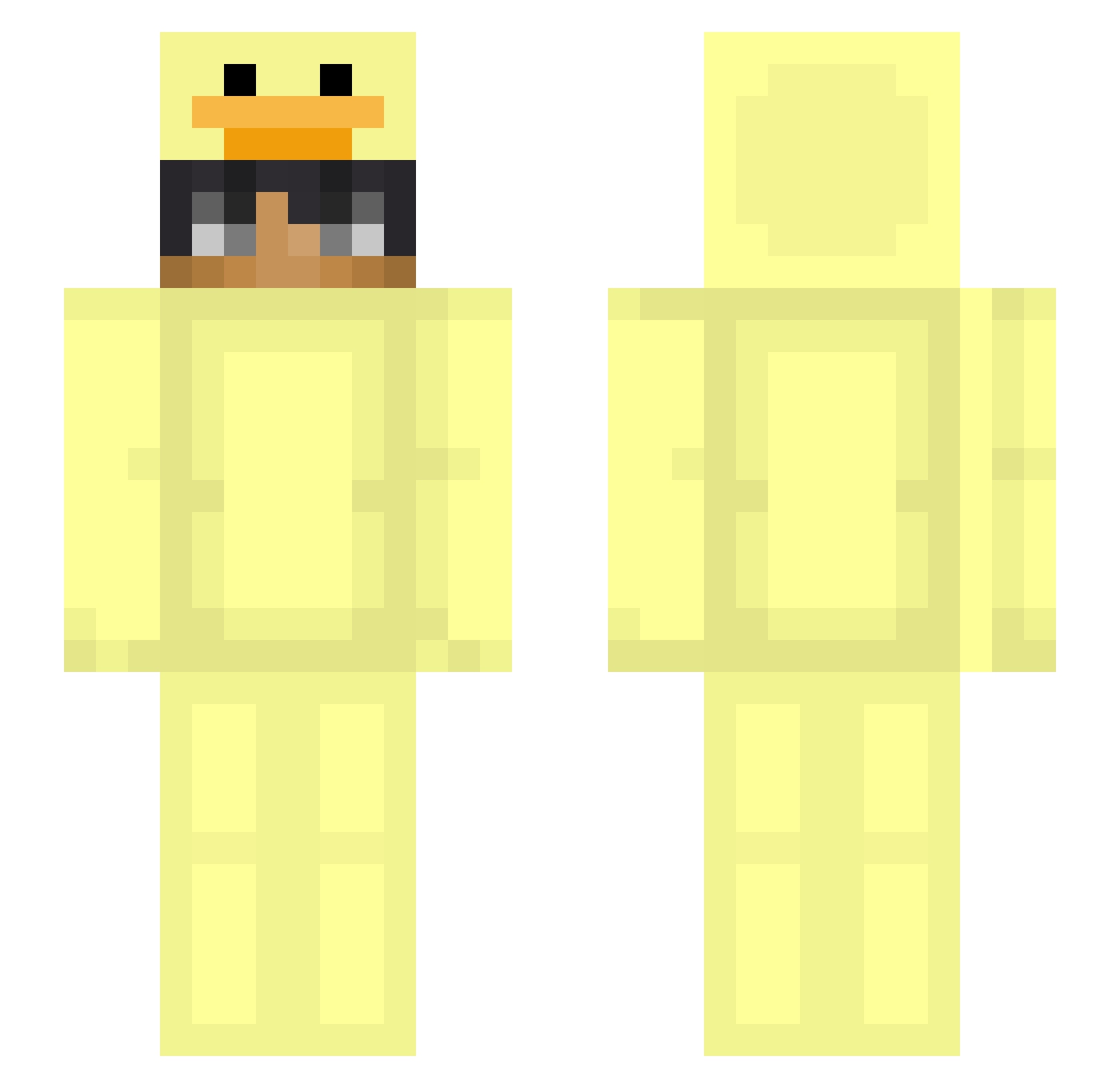 LilBlackCrafty Minecraft skin, front and back view