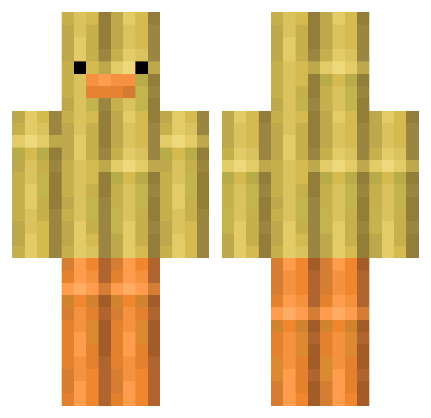 Rotkivs5895 Minecraft skin, front and back view