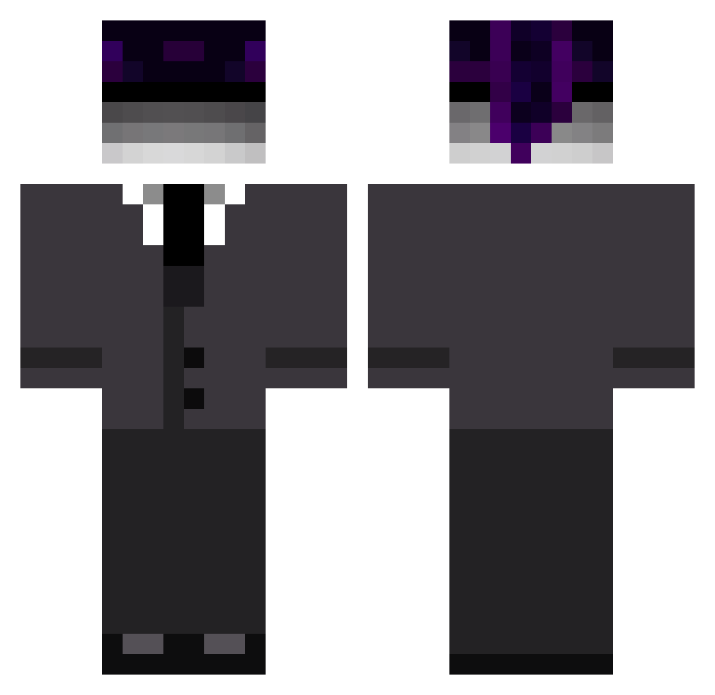 sketeao Minecraft skin, front and back view