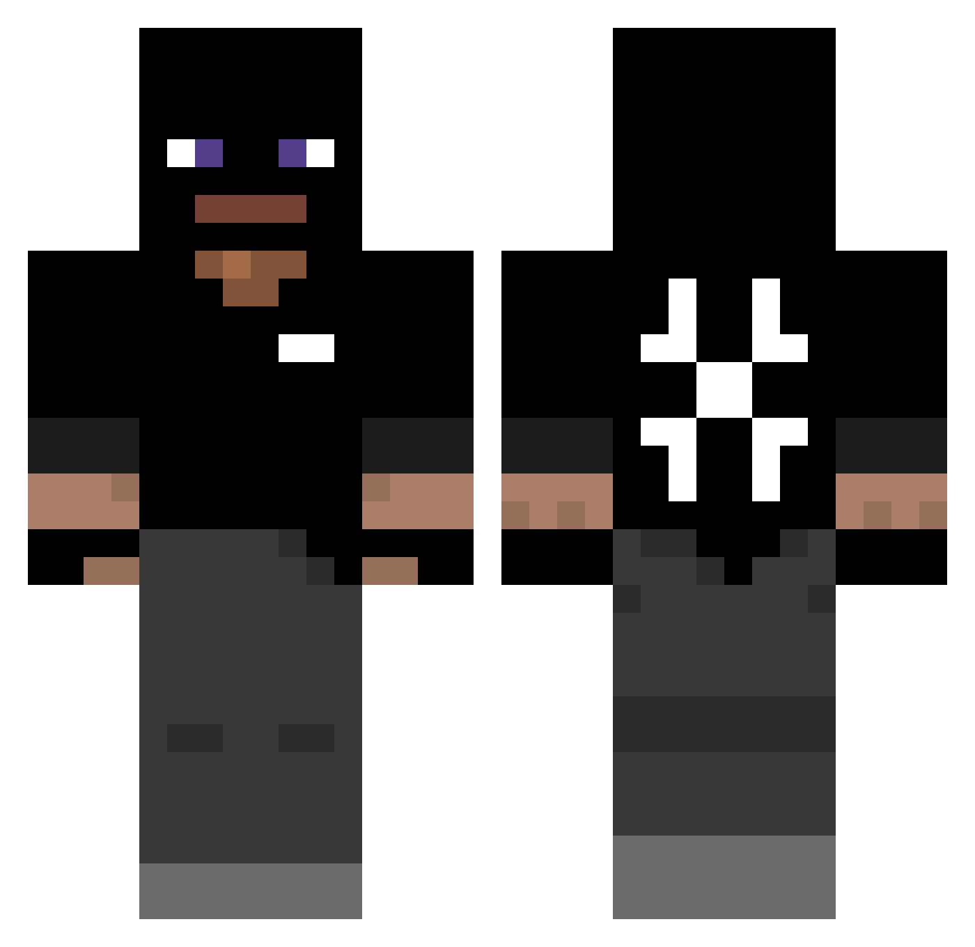 typicalGoatguy Minecraft skin, front and back view