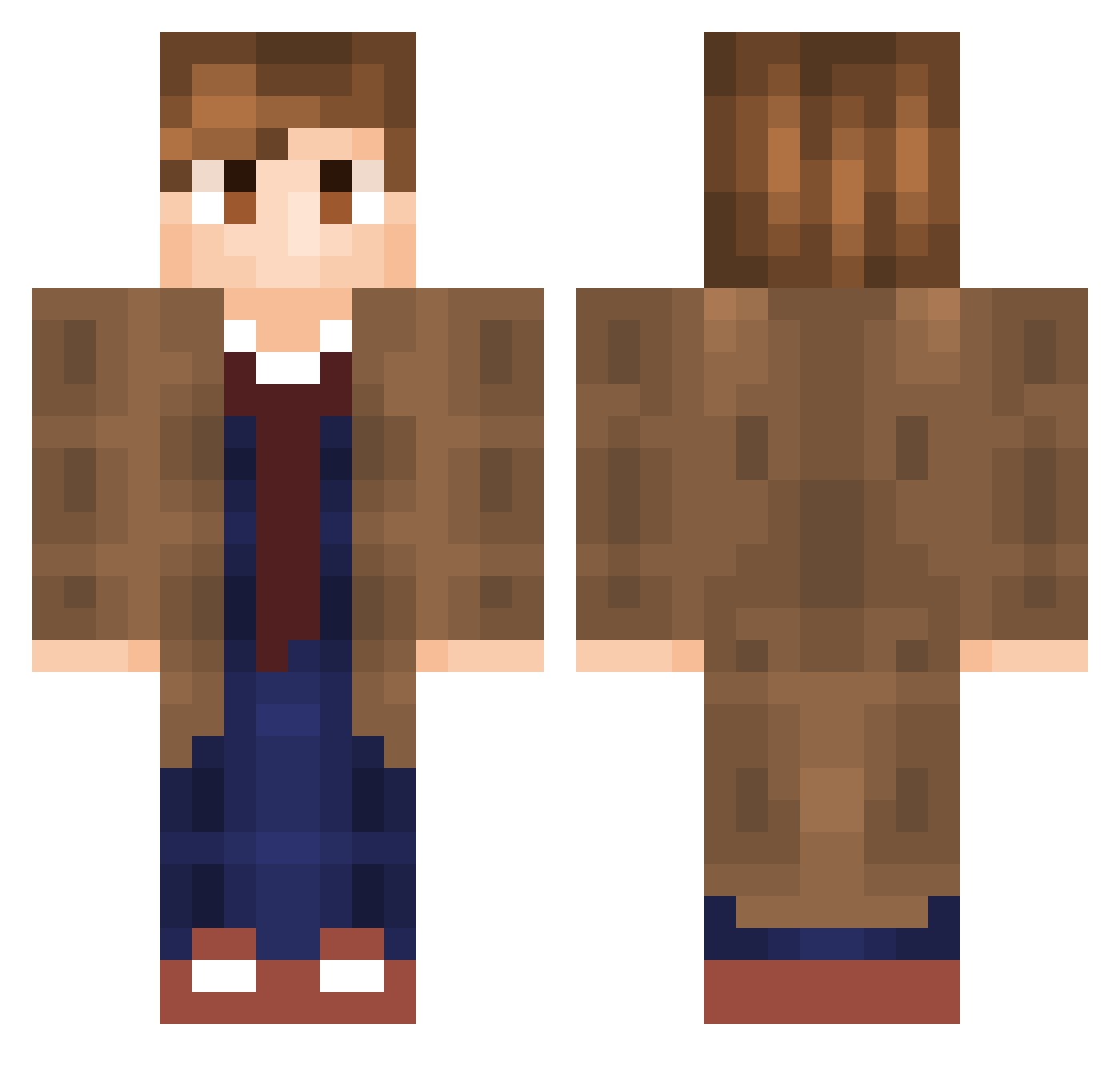 Cryobiology Minecraft skin, front and back view