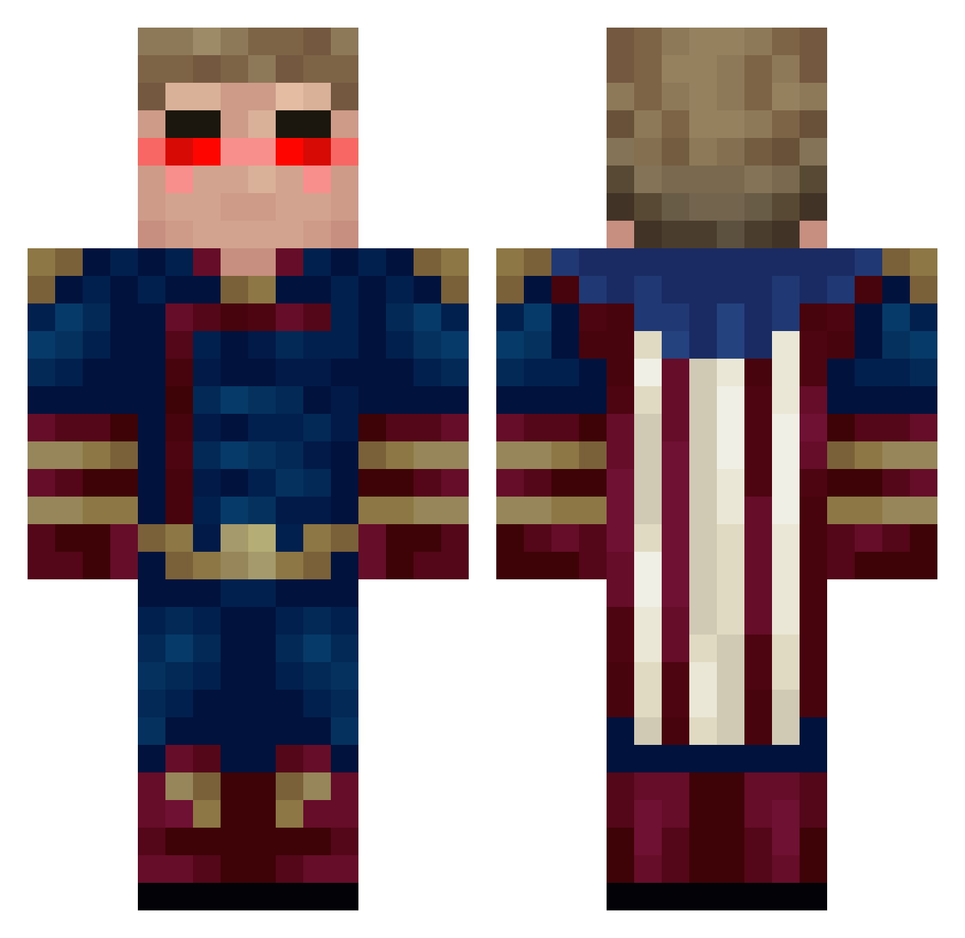 NoamPeretz Minecraft skin, front and back view