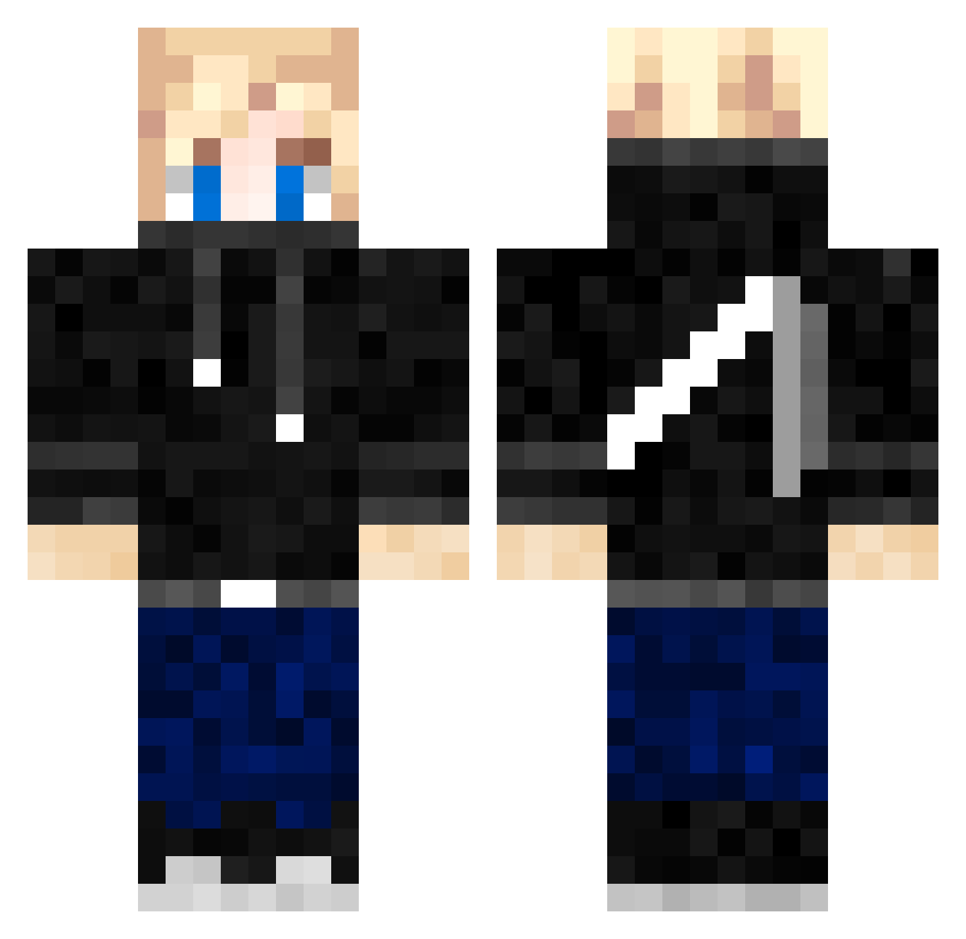 Tarkhna Minecraft skin, front and back view