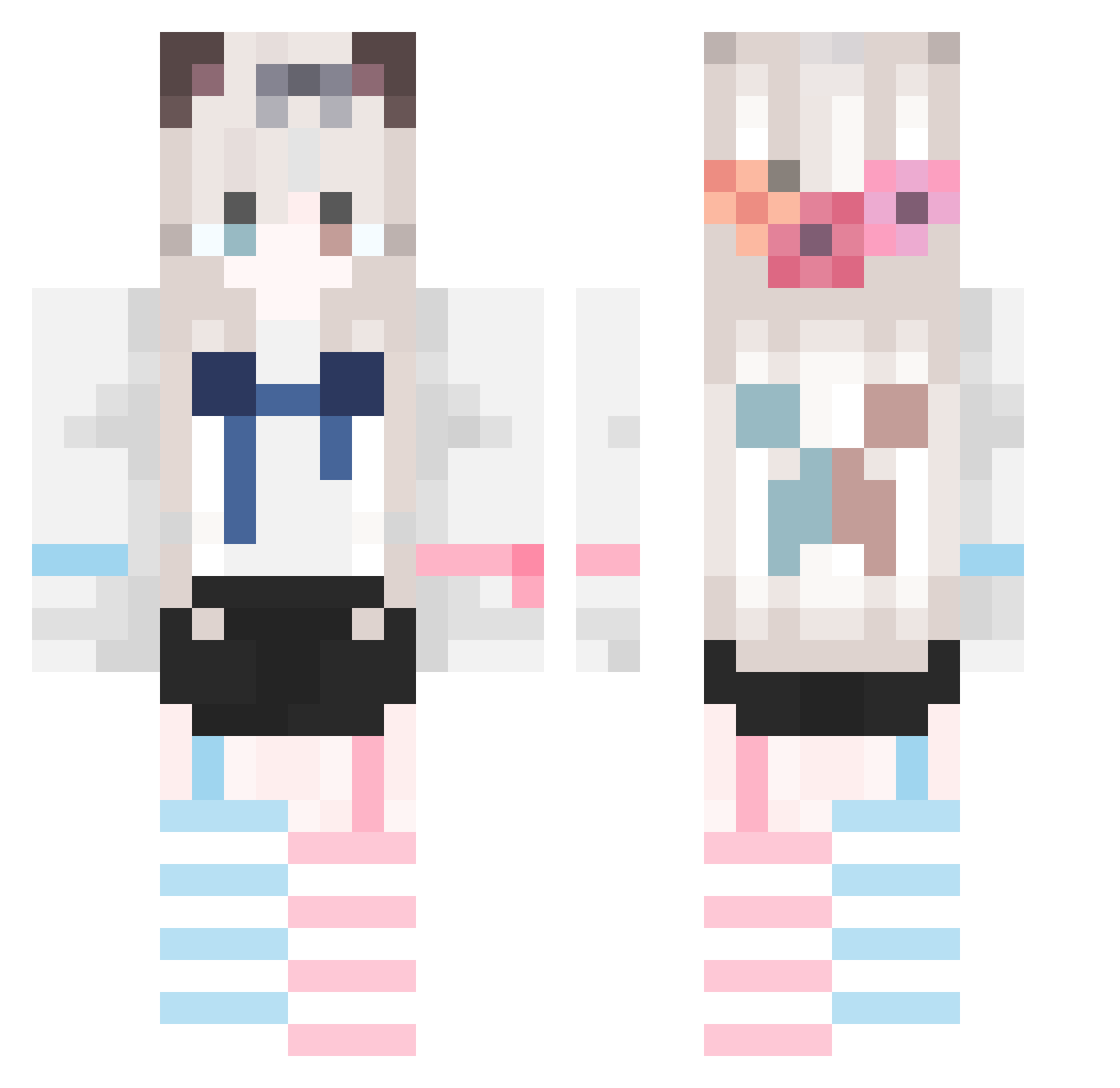 Tagerman Minecraft skin, front and back view