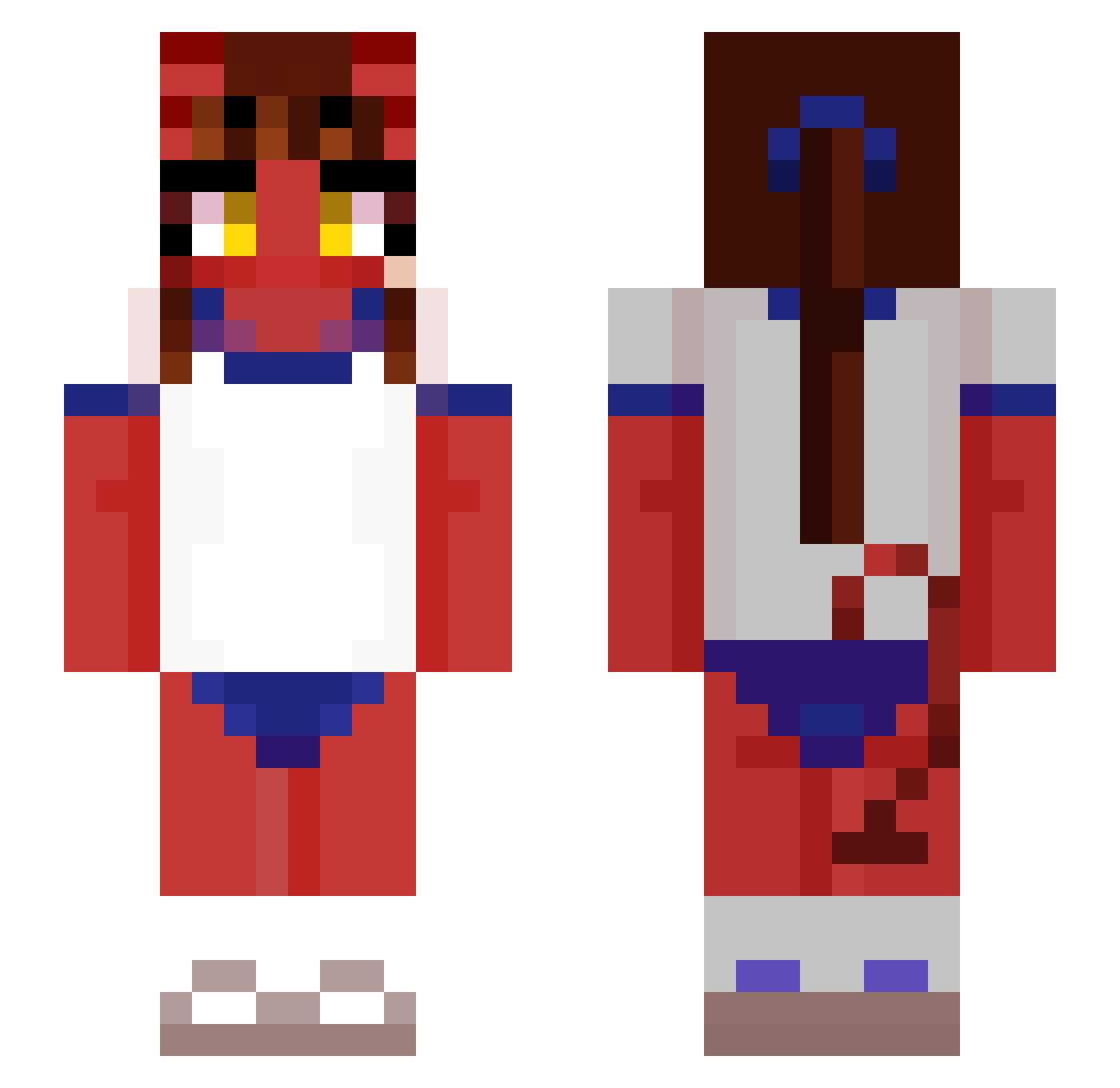 DaRksaiD33 Minecraft skin, front and back view