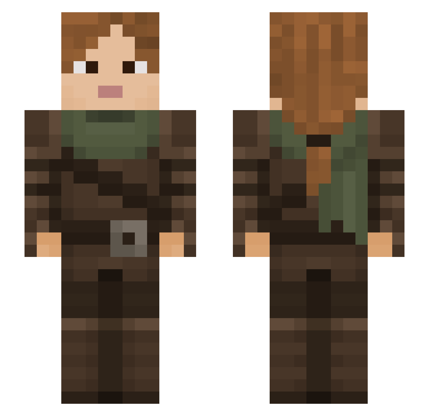 CIOM_08 Minecraft skin, front and back view