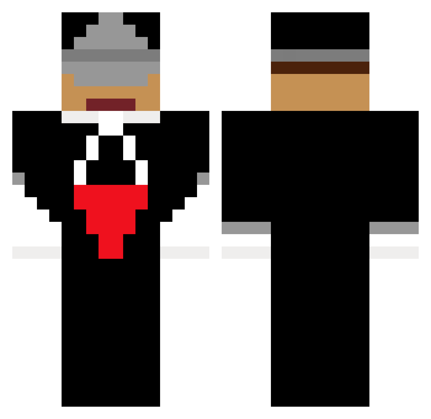 TDrumxy Minecraft skin, front and back view