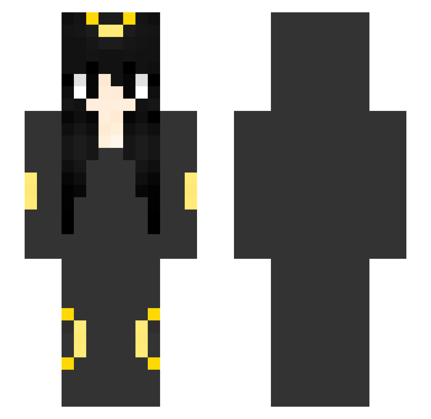 fayebl Minecraft skin, front and back view