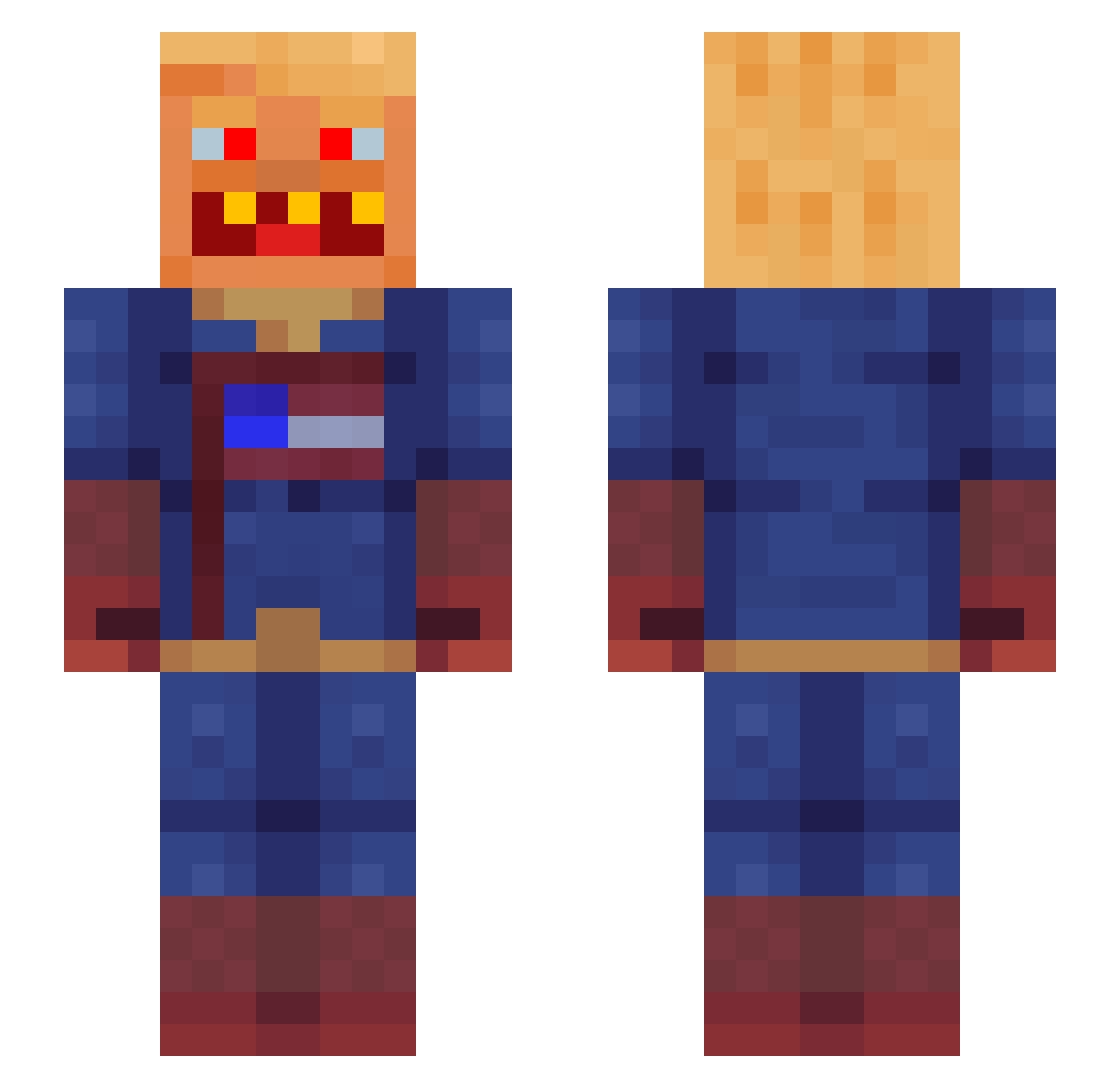 OlegBMW Minecraft skin, front and back view