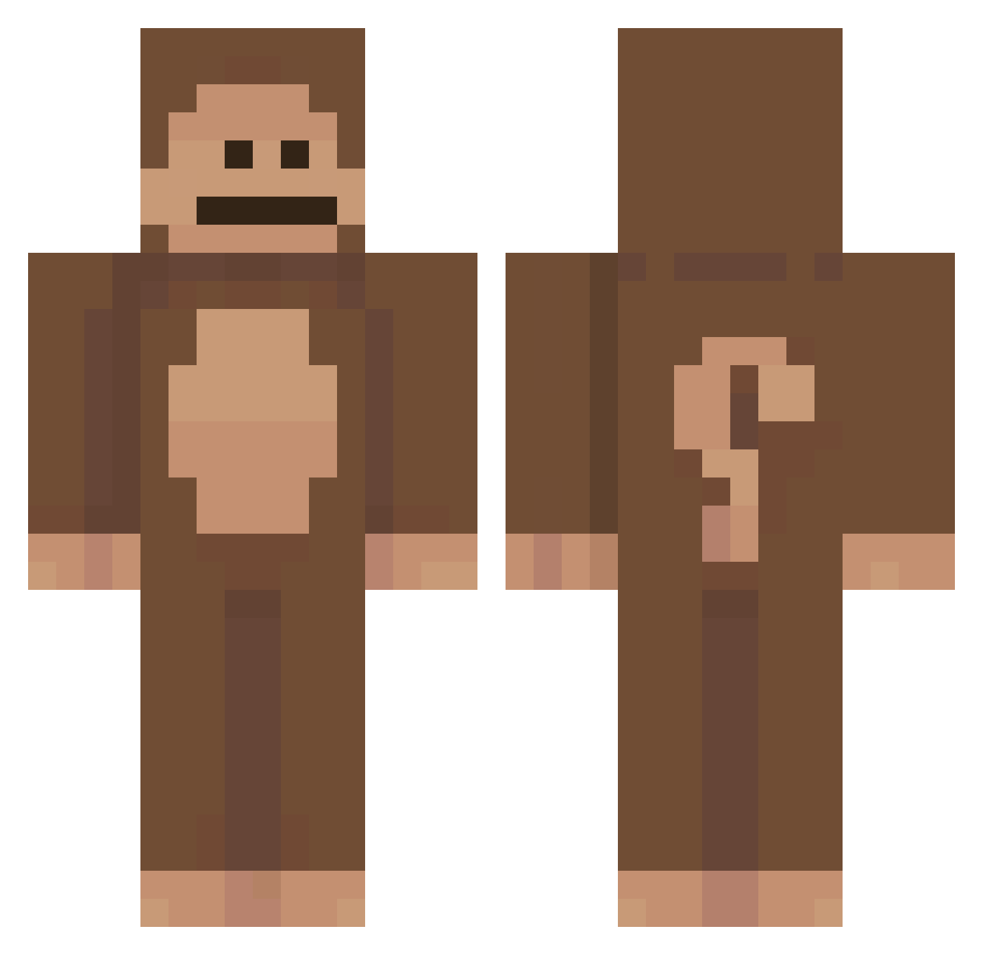 jeanmocos Minecraft skin, front and back view