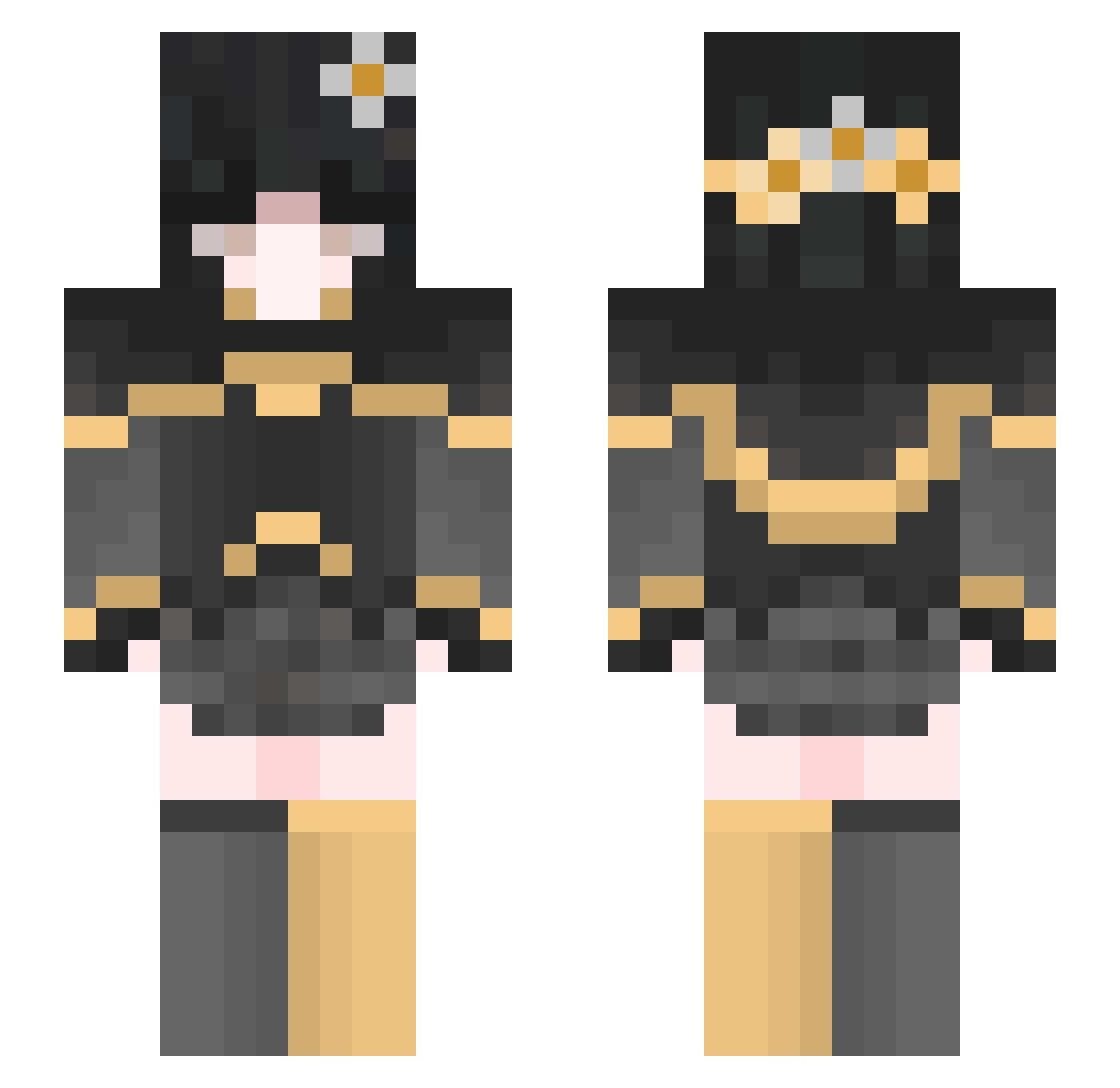 Myuuuu_ Minecraft skin, front and back view
