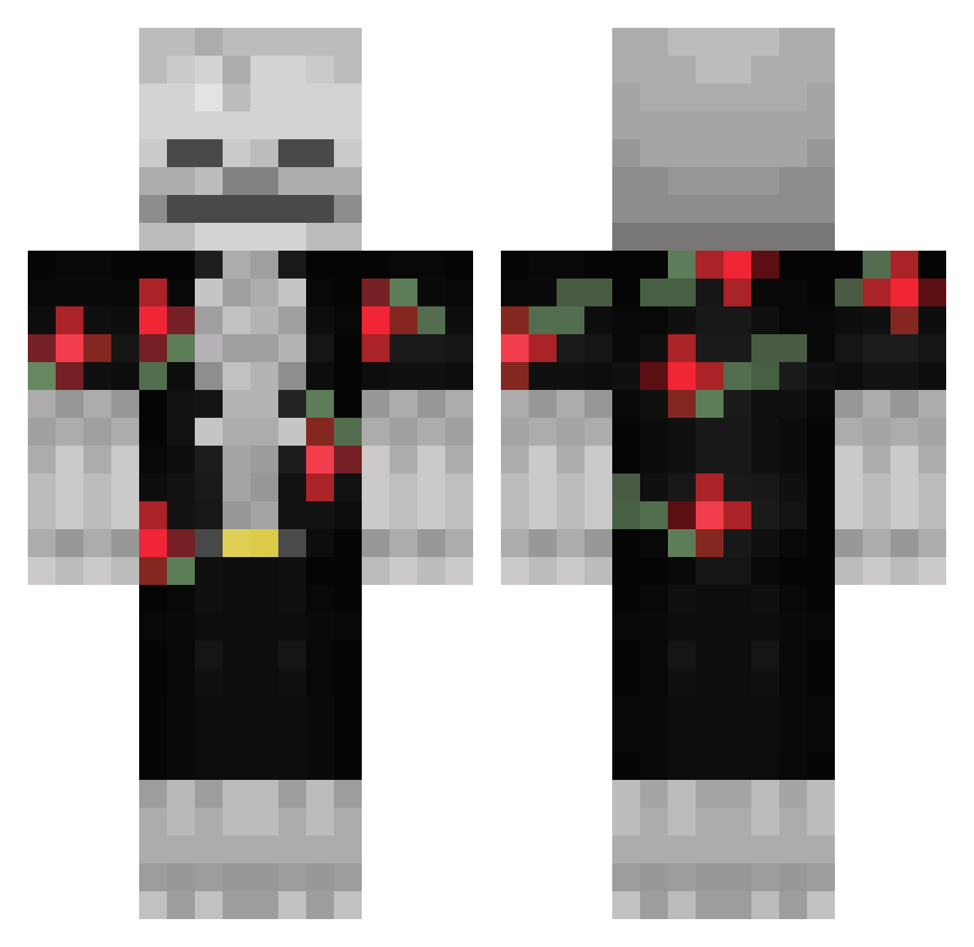 riotaltar Minecraft skin, front and back view