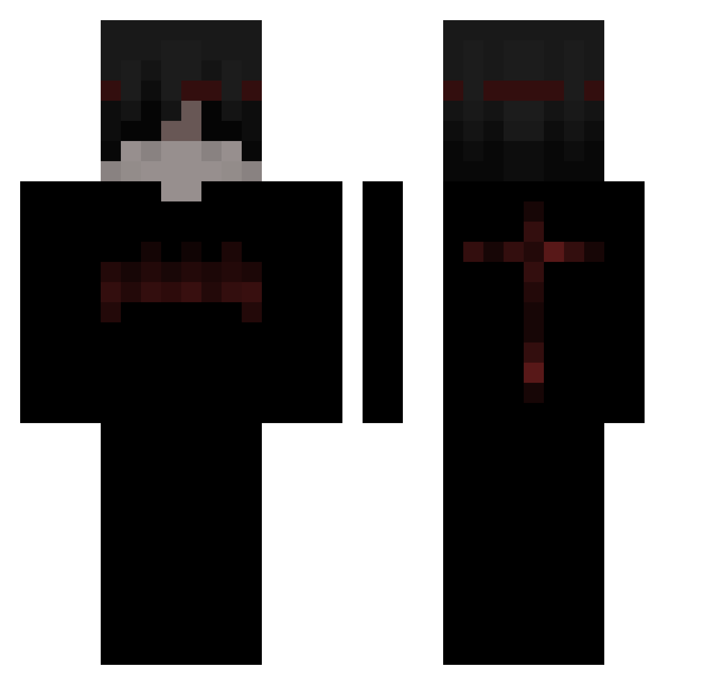 SamuellH12 Minecraft skin, front and back view