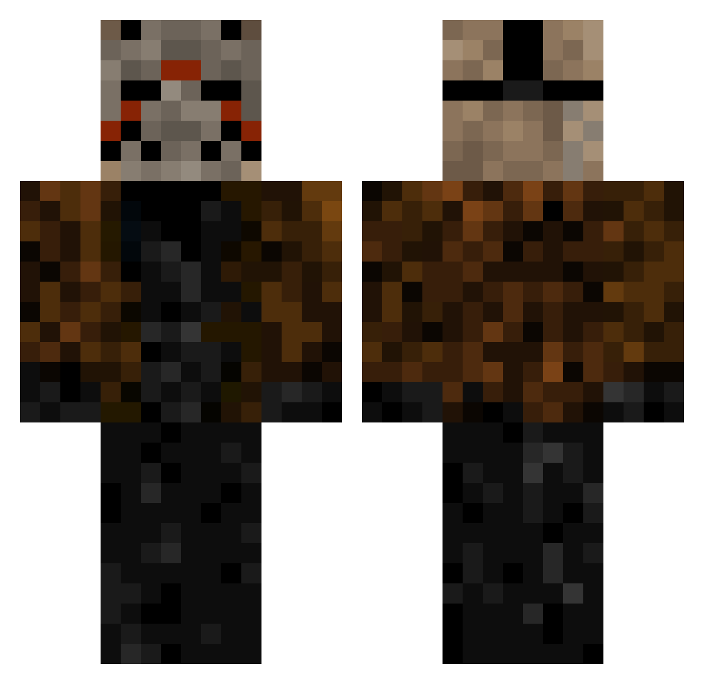 NekoLexiOwO Minecraft skin, front and back view