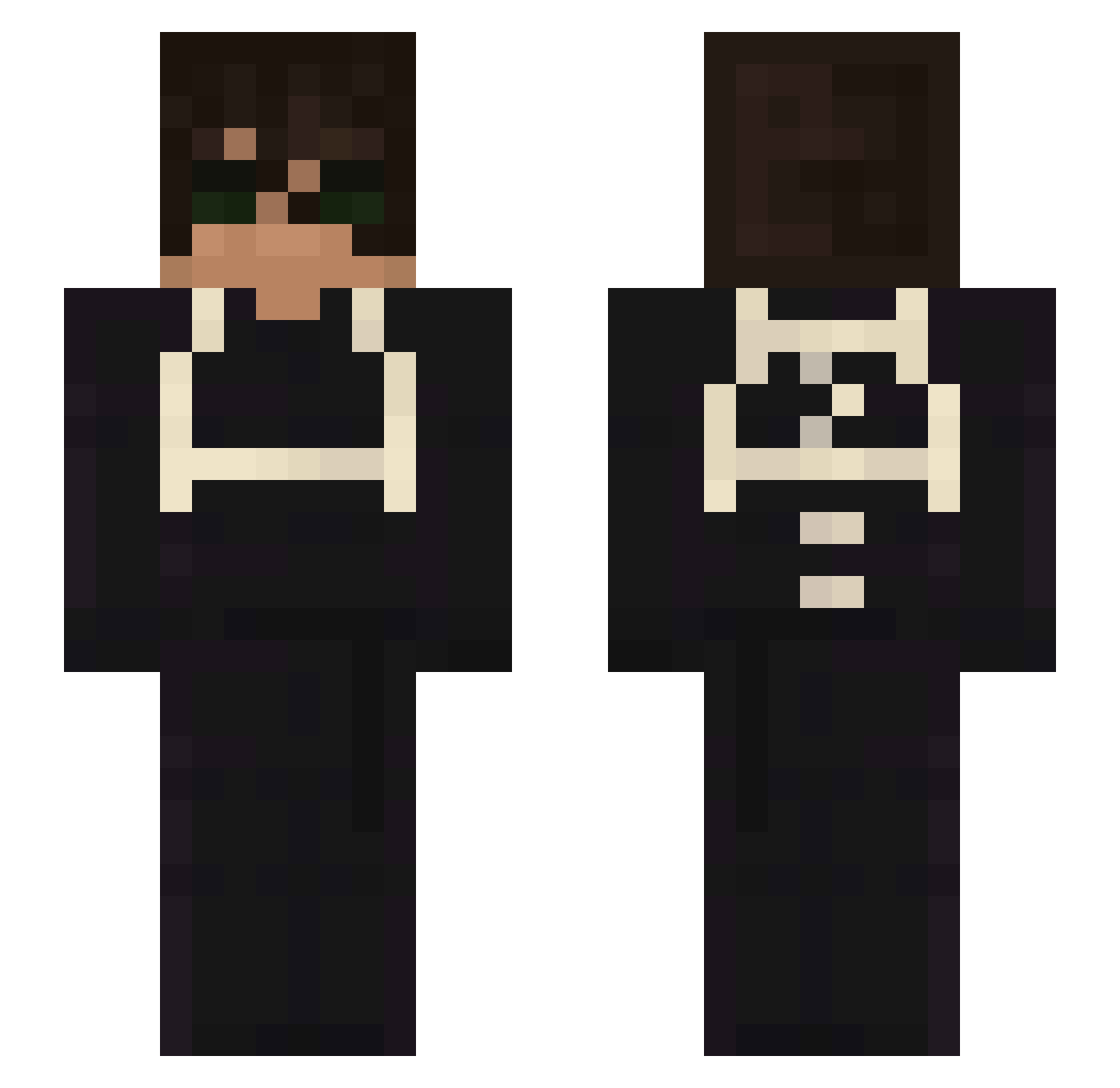 Rip_Firey Minecraft skin, front and back view