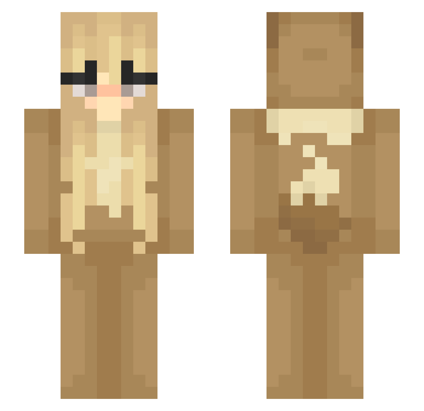 H12XHR Minecraft skin, front and back view
