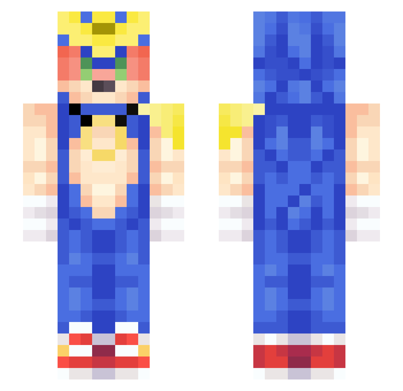 TheBlackNeo Minecraft skin, front and back view