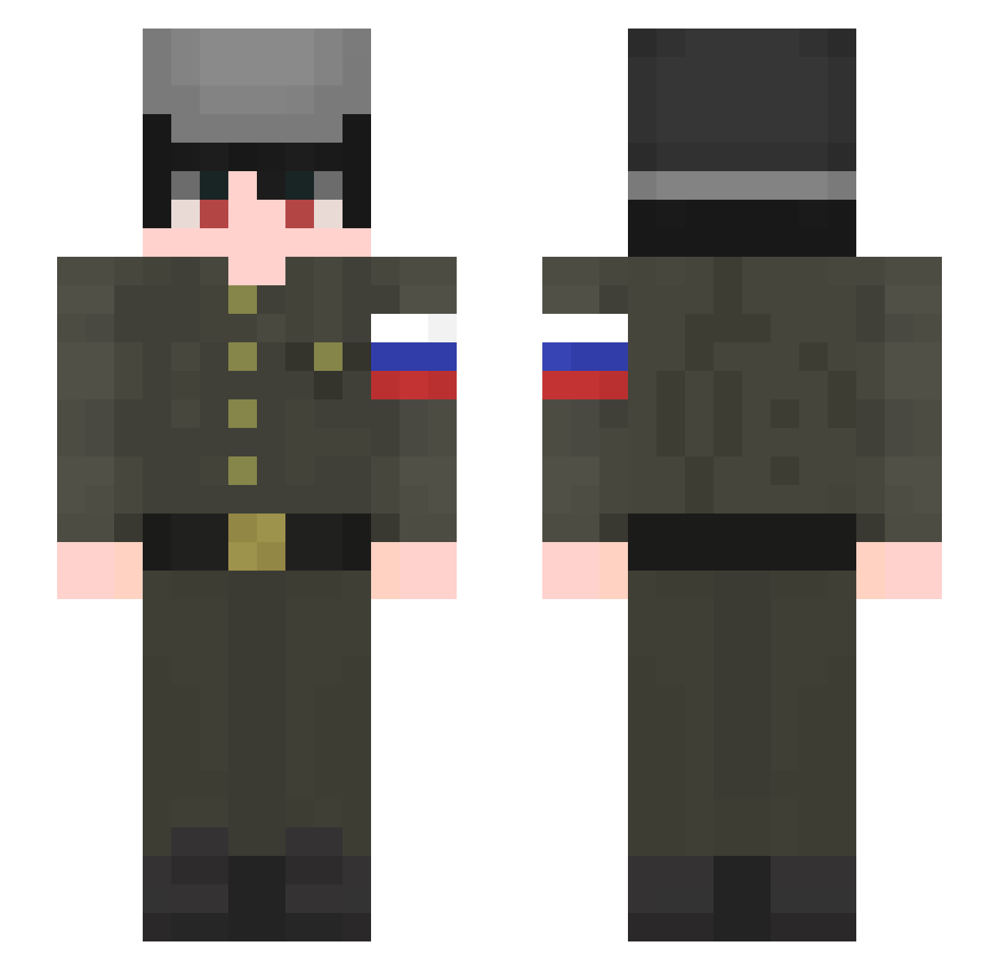 SleeperLuLu Minecraft skin, front and back view