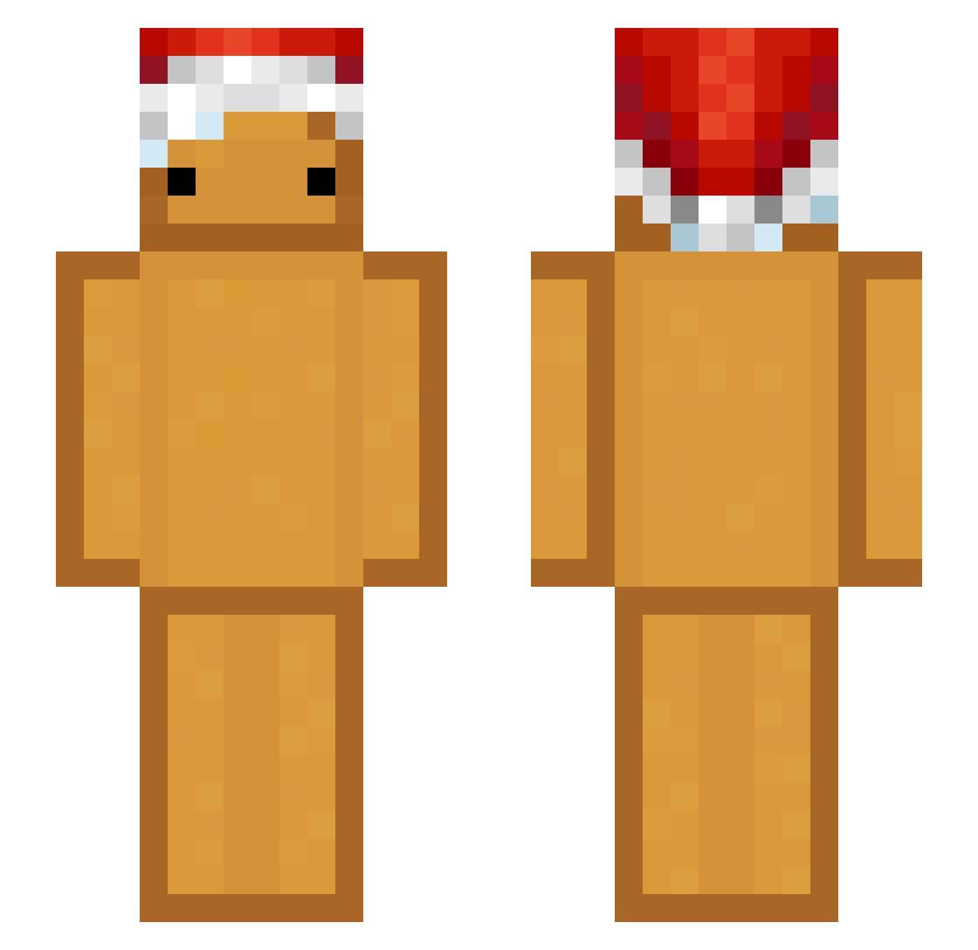 ShunNSK Minecraft skin, front and back view