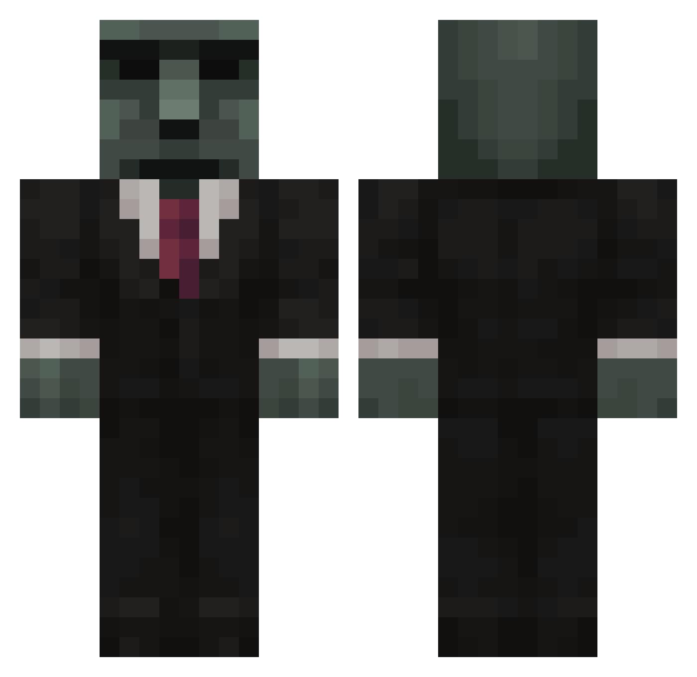 lumenMS Minecraft skin, front and back view