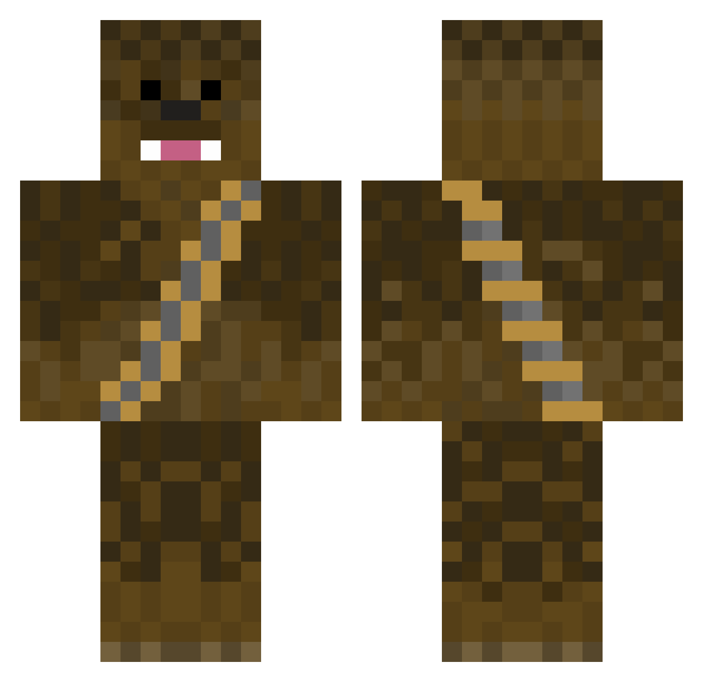 a330pilot Minecraft skin, front and back view
