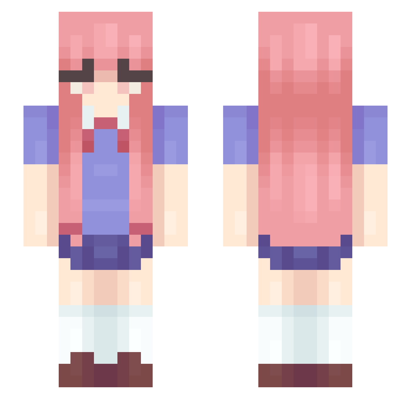 ElitePlayers Minecraft skin, front and back view
