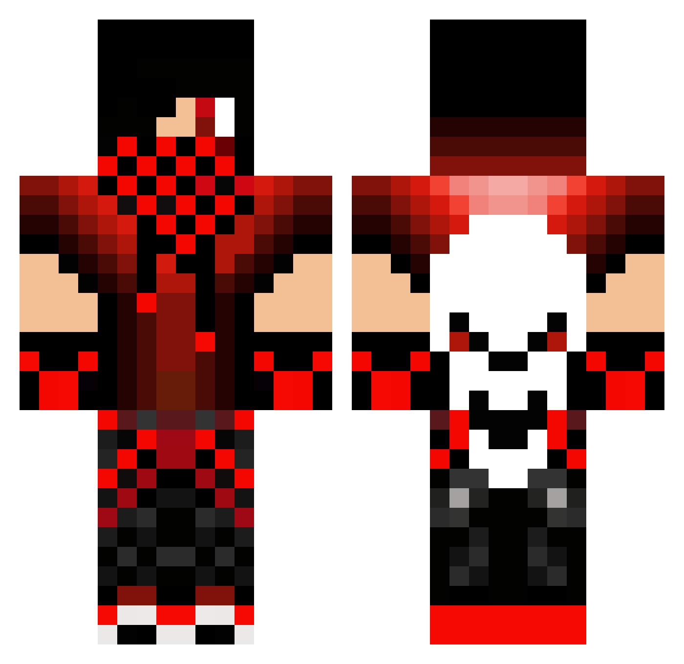 surfman Minecraft skin, front and back view