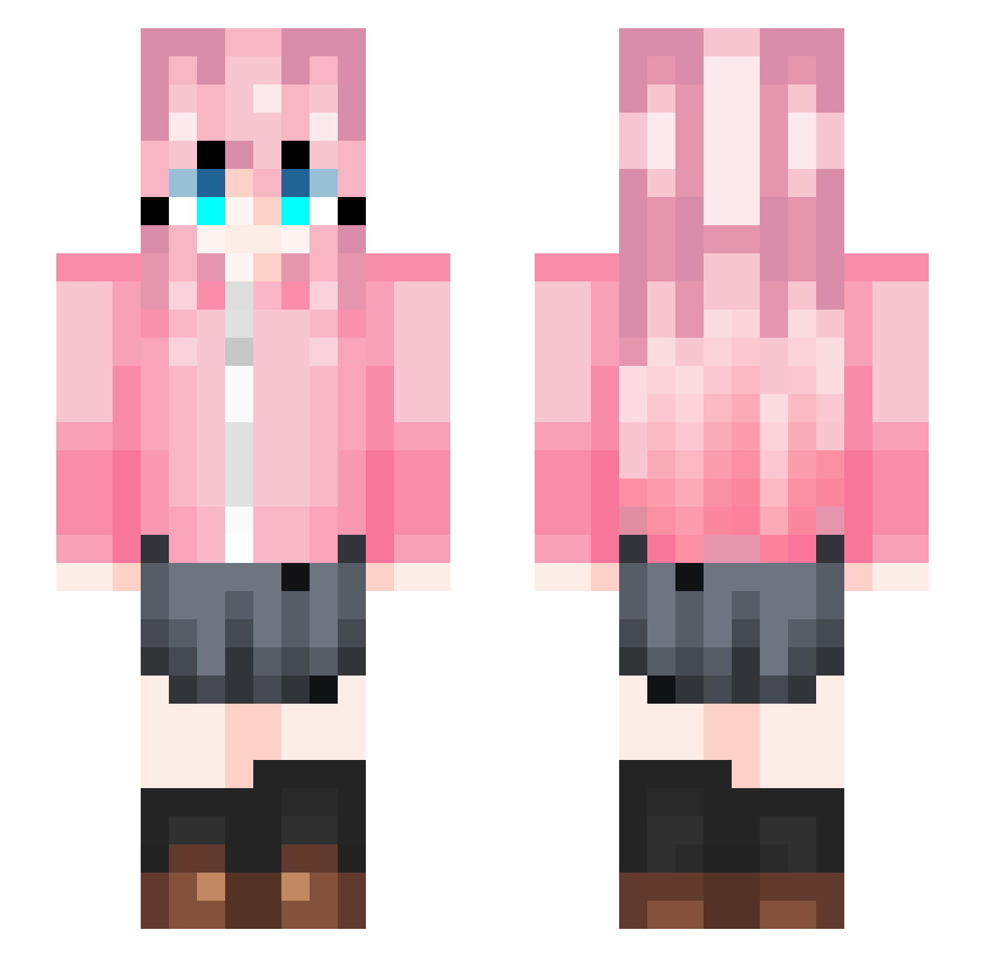 StarShooter42 Minecraft skin, front and back view
