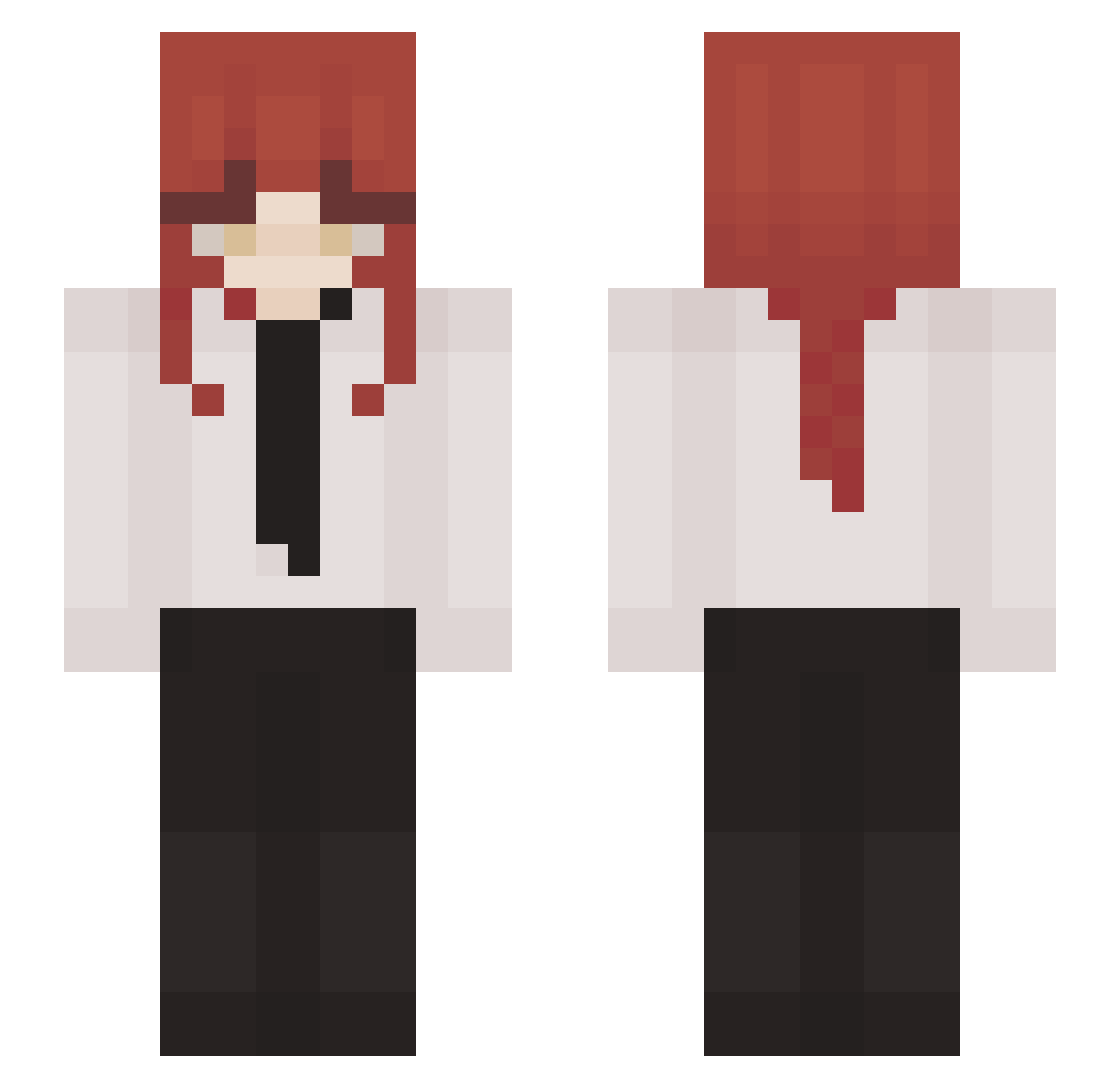 NuggetMan420 Minecraft skin, front and back view