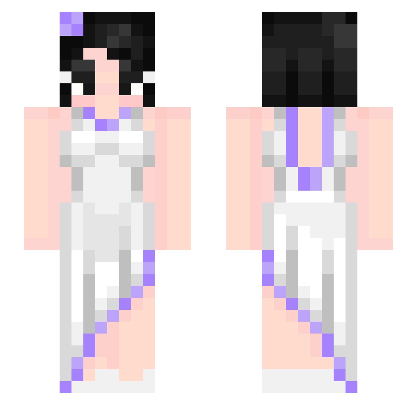 aokinho Minecraft skin, front and back view