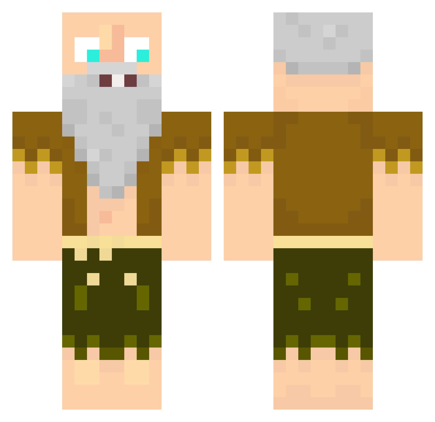 michelinmaenchen Minecraft skin, front and back view