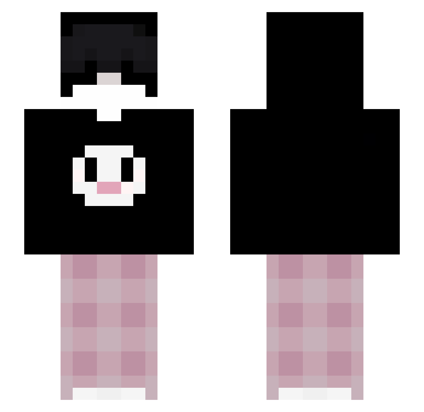 rosaceas Minecraft skin, front and back view